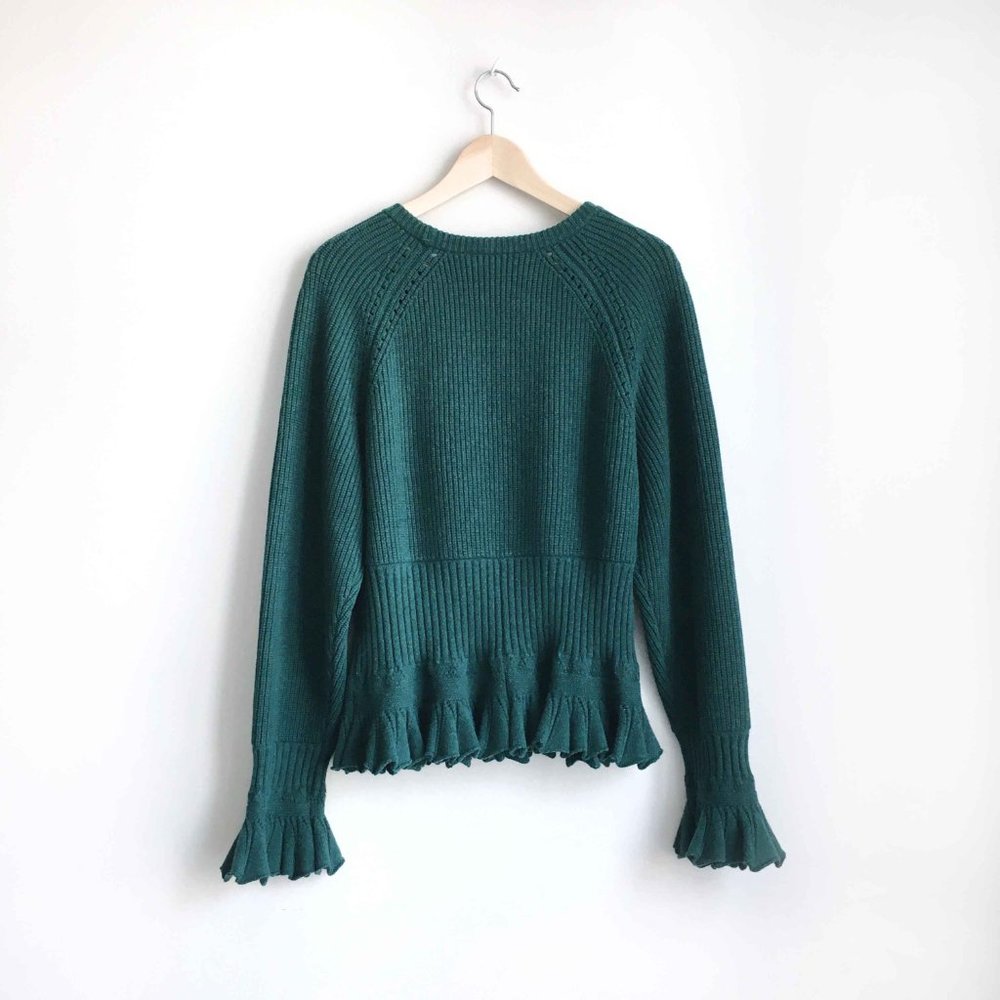 Opening Ceremony pointelle peplum sweater - Large